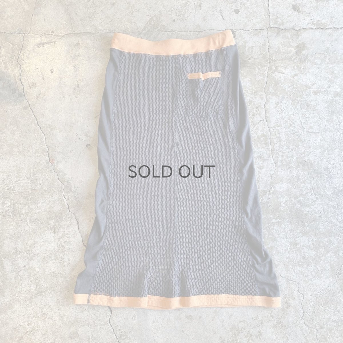 画像2: SIDE LINE POINT COLOR MESH SKIRT / FREE~W36 (2)