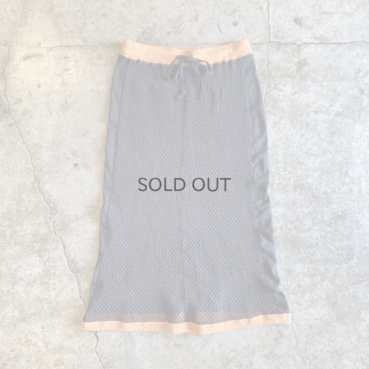 画像1: SIDE LINE POINT COLOR MESH SKIRT / FREE~W36 (1)