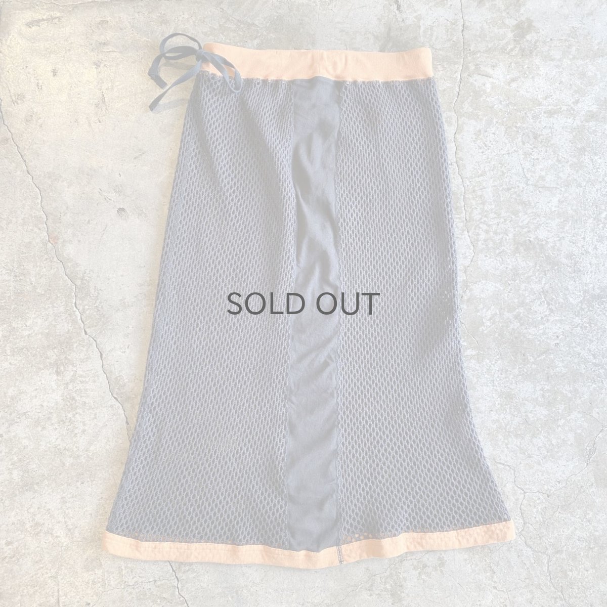 画像7: SIDE LINE POINT COLOR MESH SKIRT / FREE~W36 (7)