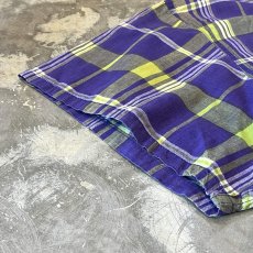 画像7: ALL OVER CHECK PATTERN S/S HOODIE TOPS / Mens L (7)