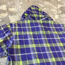 画像9: ALL OVER CHECK PATTERN S/S HOODIE TOPS / Mens L (9)