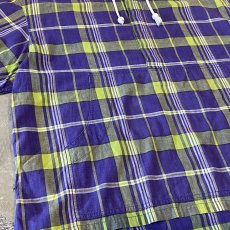画像5: ALL OVER CHECK PATTERN S/S HOODIE TOPS / Mens L (5)
