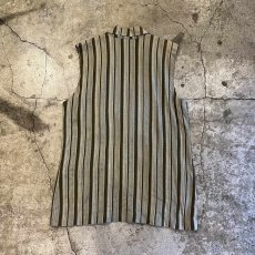 画像2: ALL OVER STRIPE PATTERN OVER DESIGN VEST / Ladies L (2)