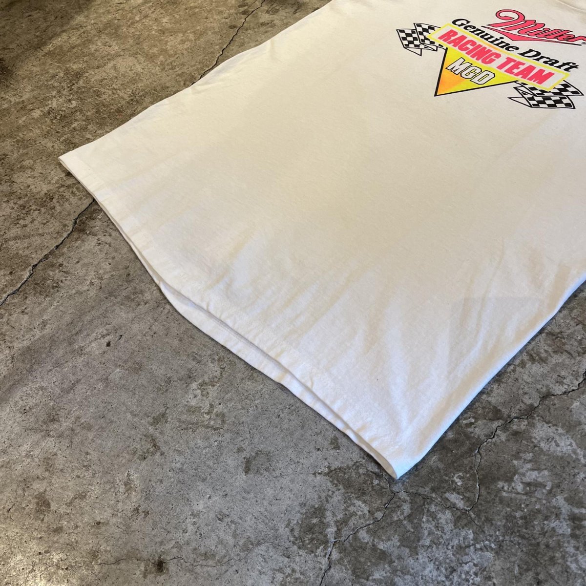 画像5: 80's "MILLER RACING TEAM MGD" PRINTED DESIGN OVER N/S TOPS / Ladies L(XL) / MADE IN USA (5)