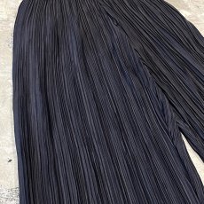 画像5: BLACK COLOR WIDE SILHOUETTE PLEATED PANTS / FREE (5)