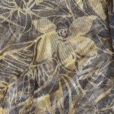 画像10: ALL OVER FLOWER PATTERN SHORT DESIGN TULLE SHEER SHIRT / Ladies M (10)