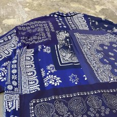 画像9: ALL OVER PATTERN SWITCHED OPEN COLLAR L/S SHIRT / Mens XL (9)
