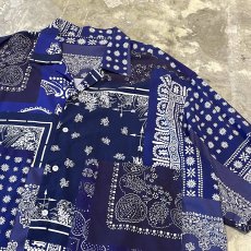 画像4: ALL OVER PATTERN SWITCHED OPEN COLLAR L/S SHIRT / Mens XL (4)
