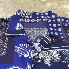画像10: ALL OVER PATTERN SWITCHED OPEN COLLAR L/S SHIRT / Mens XL (10)