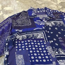 画像3: ALL OVER PATTERN SWITCHED OPEN COLLAR L/S SHIRT / Mens XL (3)