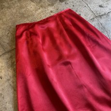 画像3: RED LUSTER COLOR LONG SKIRT / W27 (3)