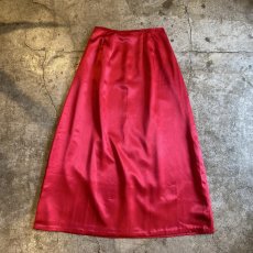 画像1: RED LUSTER COLOR LONG SKIRT / W27 (1)