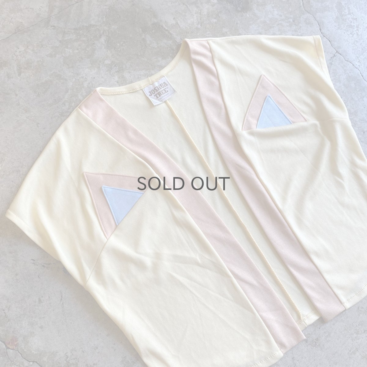 画像3: OLD TRIANGLE PATTERN COLOR SHORT DESIGN CARDIGAN / Ladies M (3)