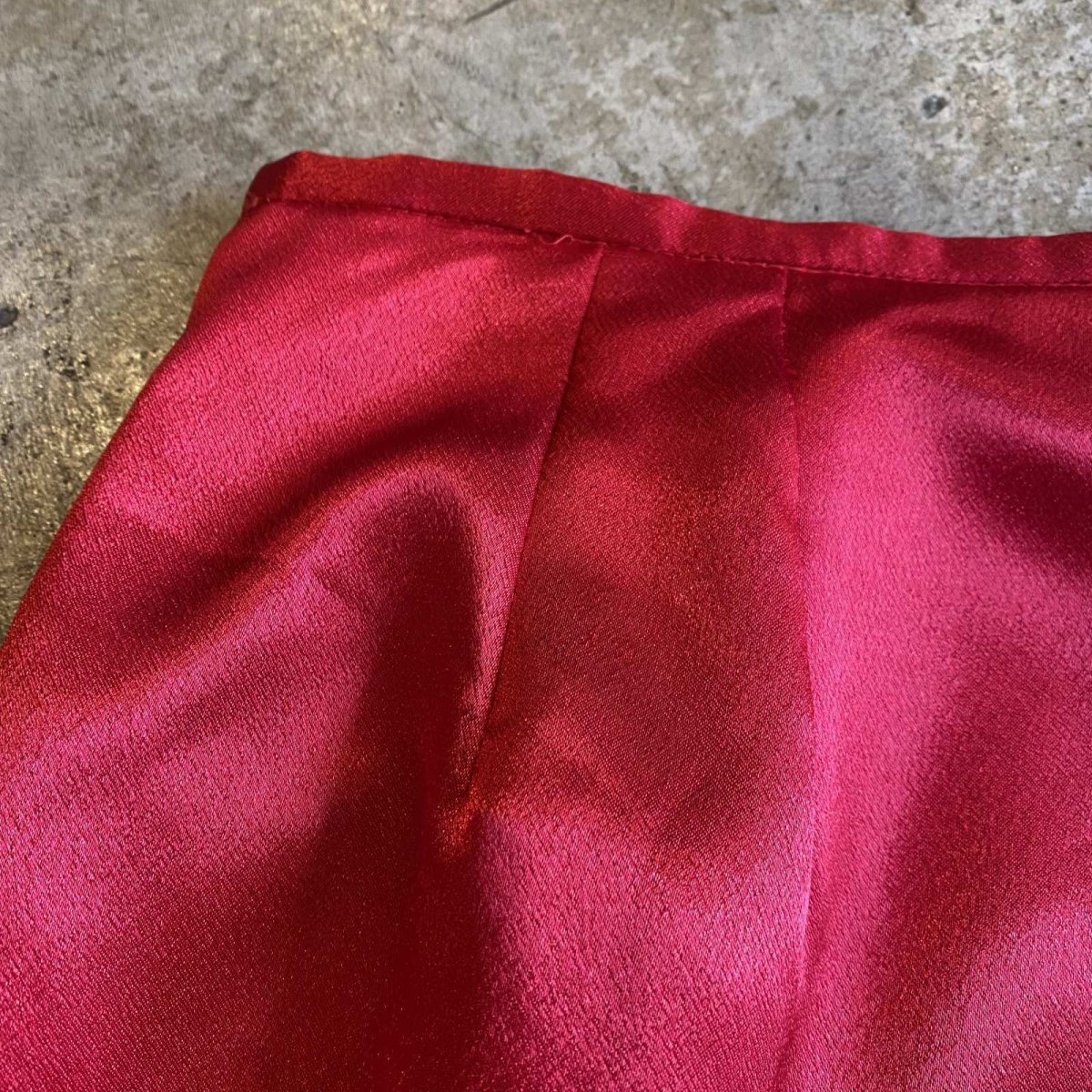 画像5: RED LUSTER COLOR LONG SKIRT / W27 (5)
