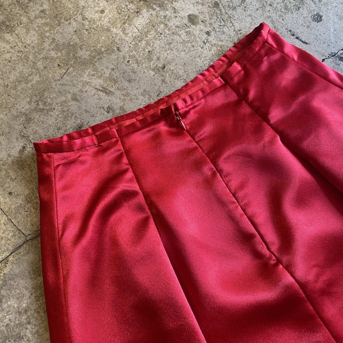 画像8: RED LUSTER COLOR LONG SKIRT / W27 (8)