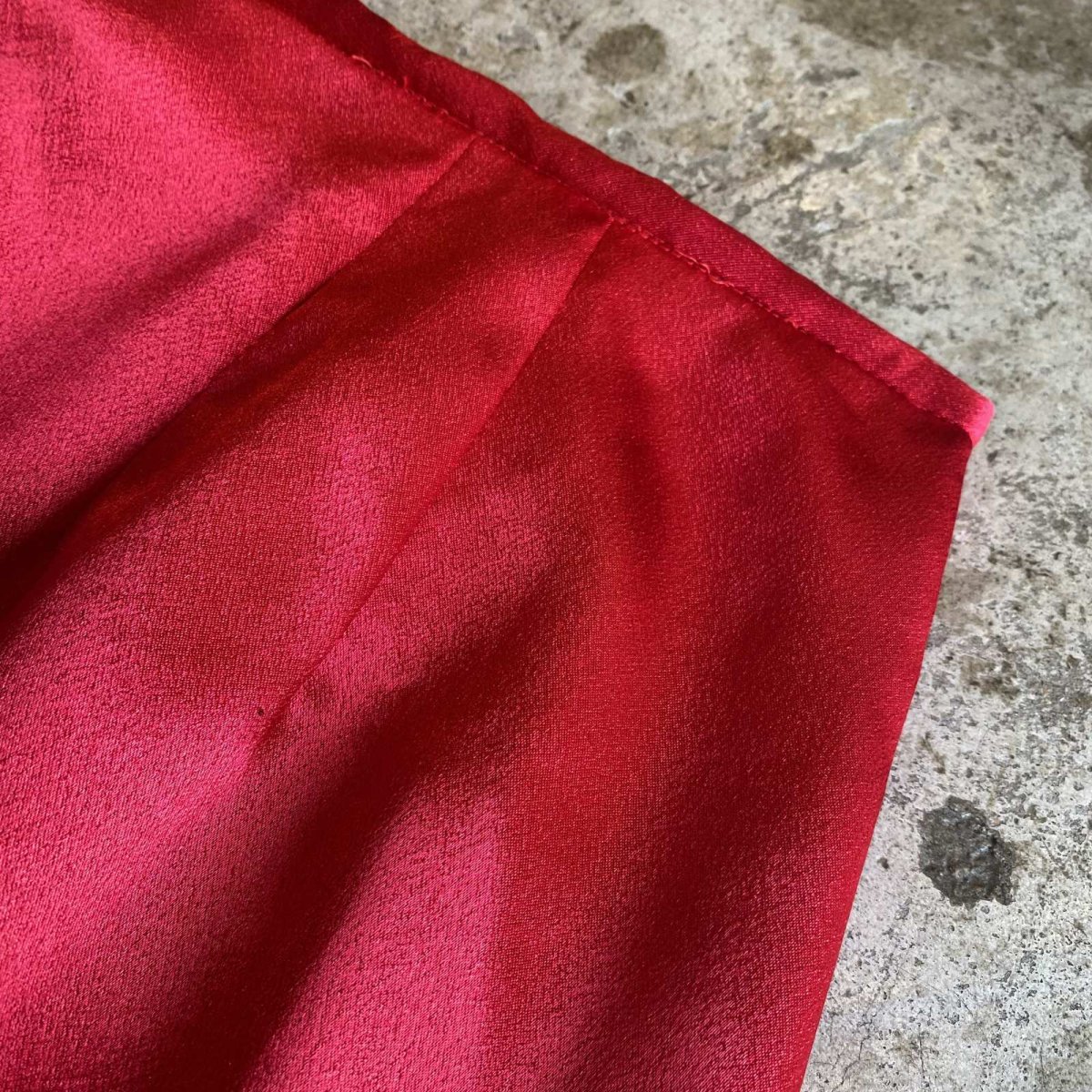 画像6: RED LUSTER COLOR LONG SKIRT / W27 (6)