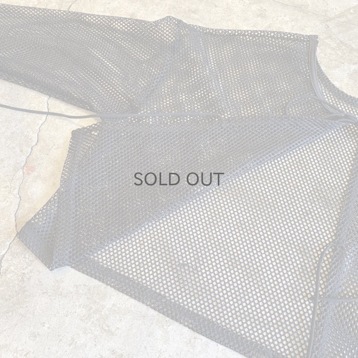 画像8: RIBBON DESIGN BLACK MESH SHORT L/S CARDIGAN  / Ladies M (8)