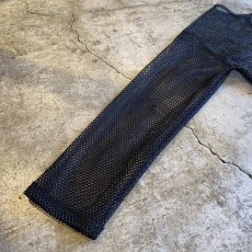 画像6: RIBBON DESIGN BLACK MESH SHORT L/S CARDIGAN  / Ladies M (6)