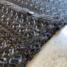 画像12: BLACK COLOR CROCHET DESIGN CARDIGAN / Ladies M (12)