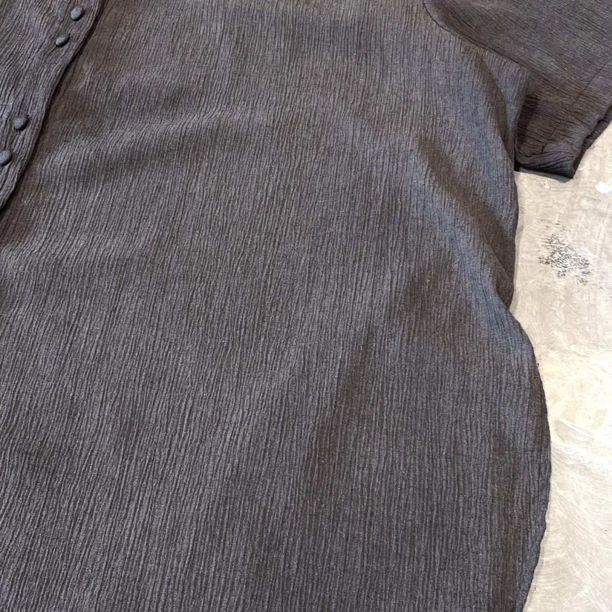 画像6: FRONT MULTI BUTTON BAND COLLAR S/S SHIRT / Mens XL (6)