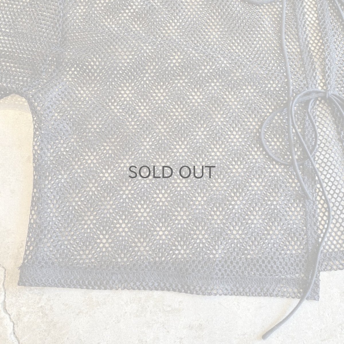 画像5: RIBBON DESIGN BLACK MESH SHORT L/S CARDIGAN  / Ladies M (5)