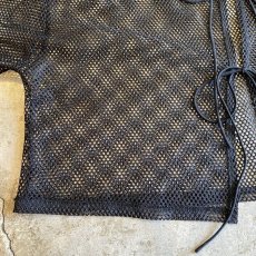 画像5: RIBBON DESIGN BLACK MESH SHORT L/S CARDIGAN  / Ladies M (5)