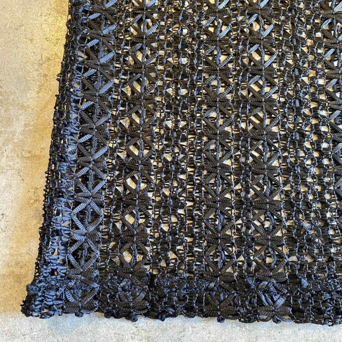 画像7: BLACK COLOR CROCHET DESIGN CARDIGAN / Ladies M (7)