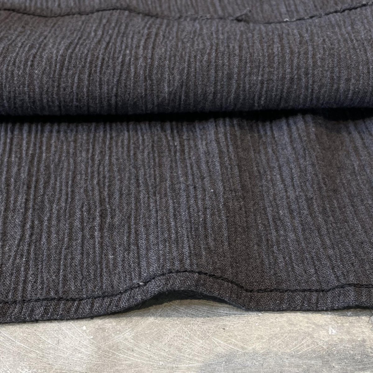 画像8: FRONT MULTI BUTTON BAND COLLAR S/S SHIRT / Mens XL (8)