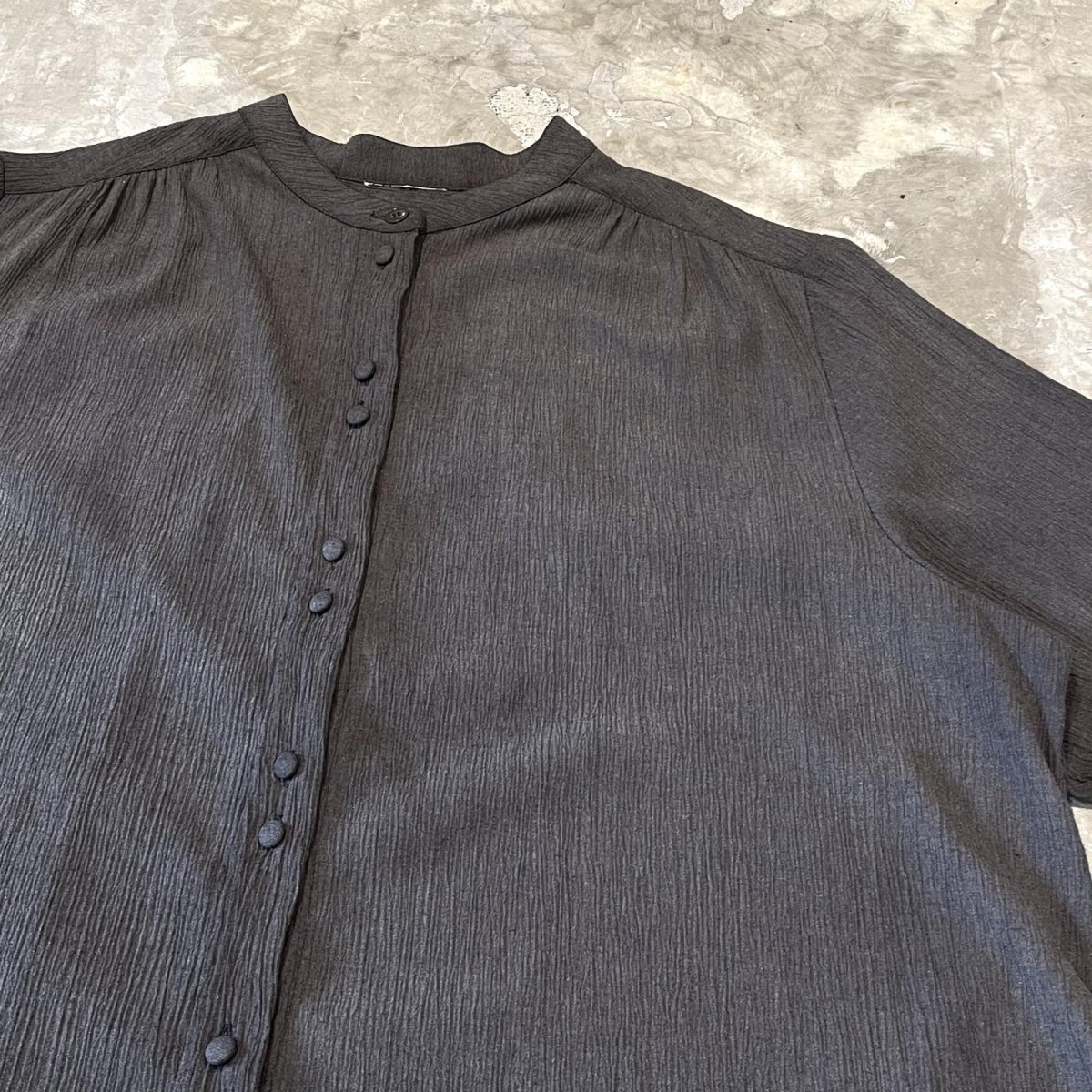 画像4: FRONT MULTI BUTTON BAND COLLAR S/S SHIRT / Mens XL (4)