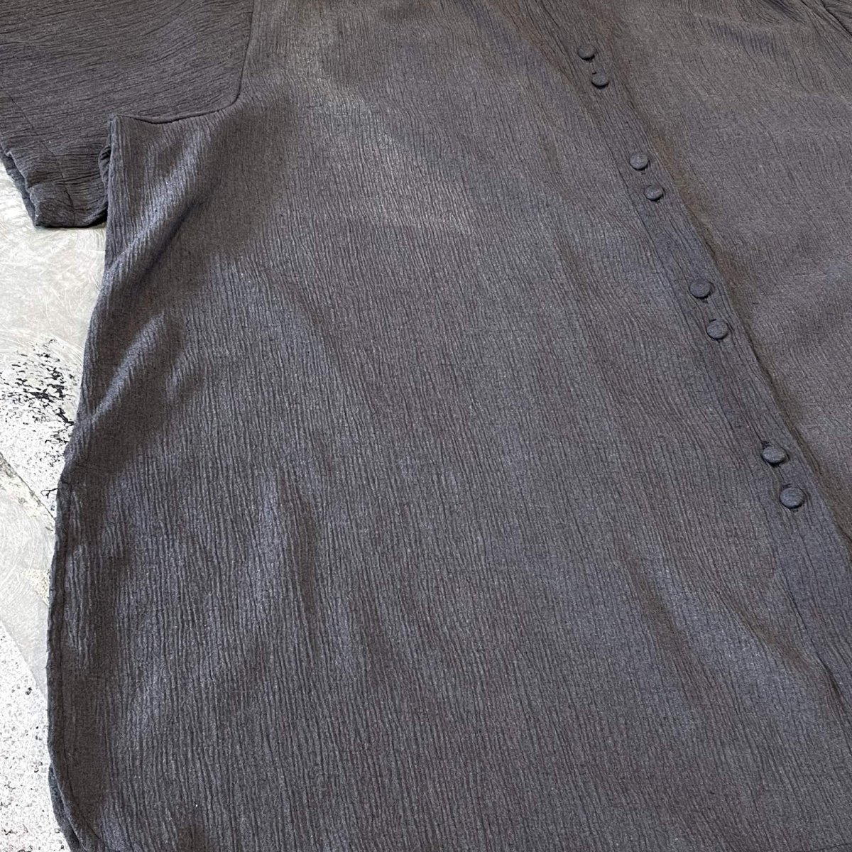 画像5: FRONT MULTI BUTTON BAND COLLAR S/S SHIRT / Mens XL (5)