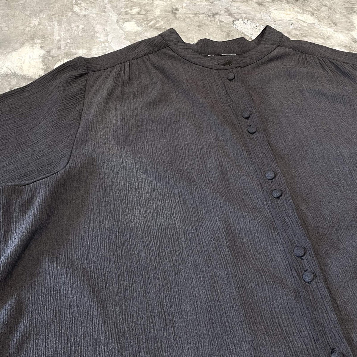 画像3: FRONT MULTI BUTTON BAND COLLAR S/S SHIRT / Mens XL (3)