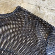 画像10: RIBBON DESIGN BLACK MESH SHORT L/S CARDIGAN  / Ladies M (10)
