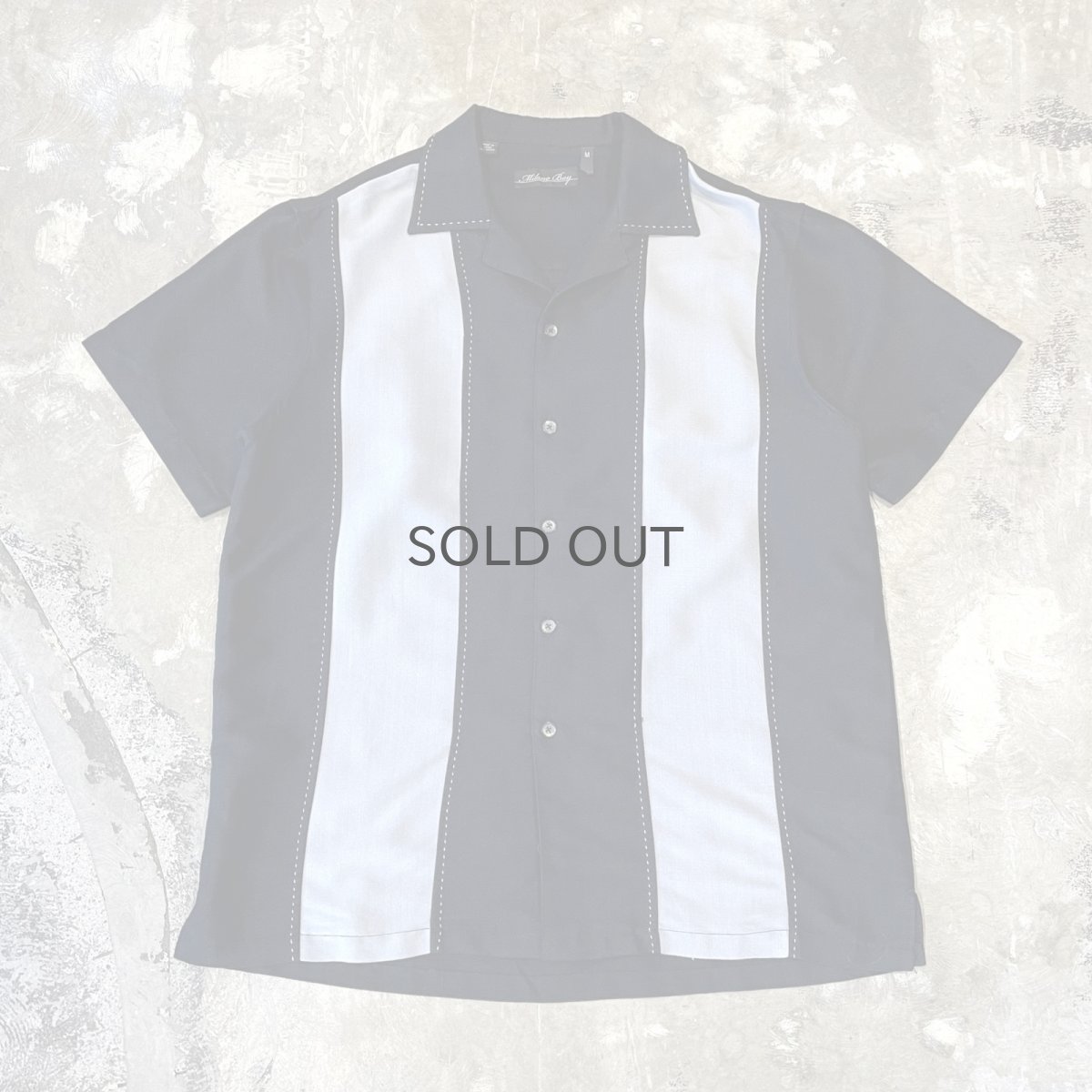 画像1: COLOR SWITCHED OPEN COLLAR S/S SHIRT / Mens M(L) (1)