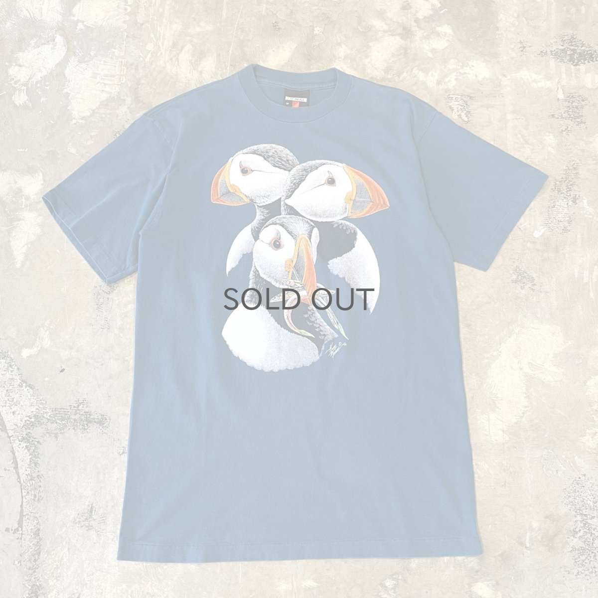 画像1: 90's FRONT BIRDS PRINTED S/S TEE / Mens M / MADE IN USA (1)