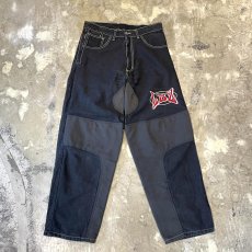 画像1: 90's "LBZ" MATERIAL SWITCHED MOTORCYCLE PANTS / W31 / MADE IN USA (1)