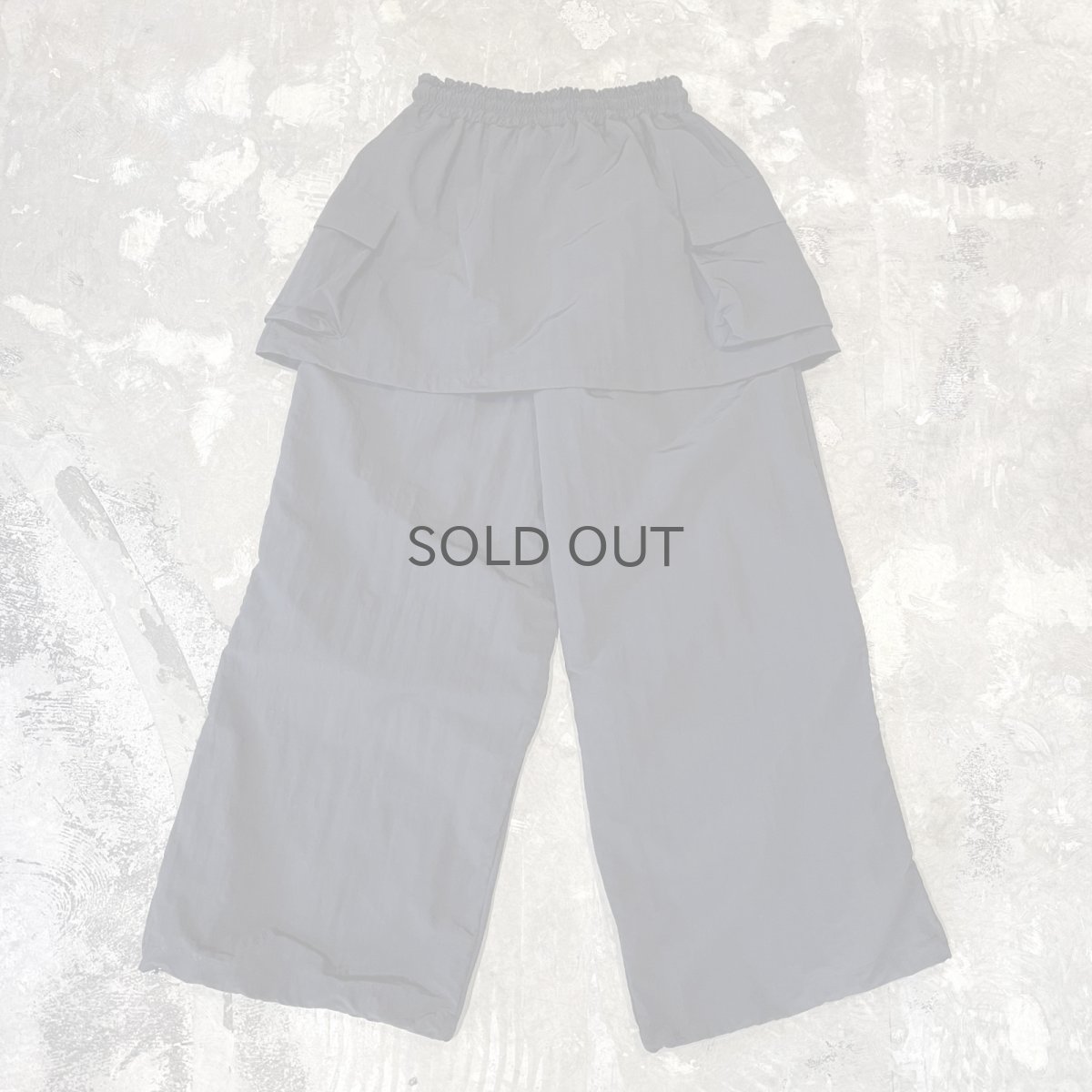 画像2: 【WONDERGROUND】LAYERED COLOR APRON PANTS / BLACK / OS (2)