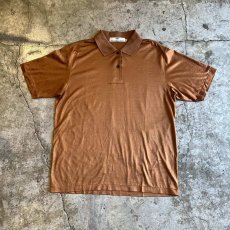 画像1: 【BALENCIAGA】 BROWN LUSTER COLOR LOGO EMBROIDERY DESIGN S/S POLO SHIRT / Ladies M (1)