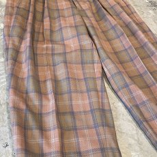 画像5: ALL OVER CHECK PATTERN WIDE SILHOUETTE SLACKS / W31 (5)