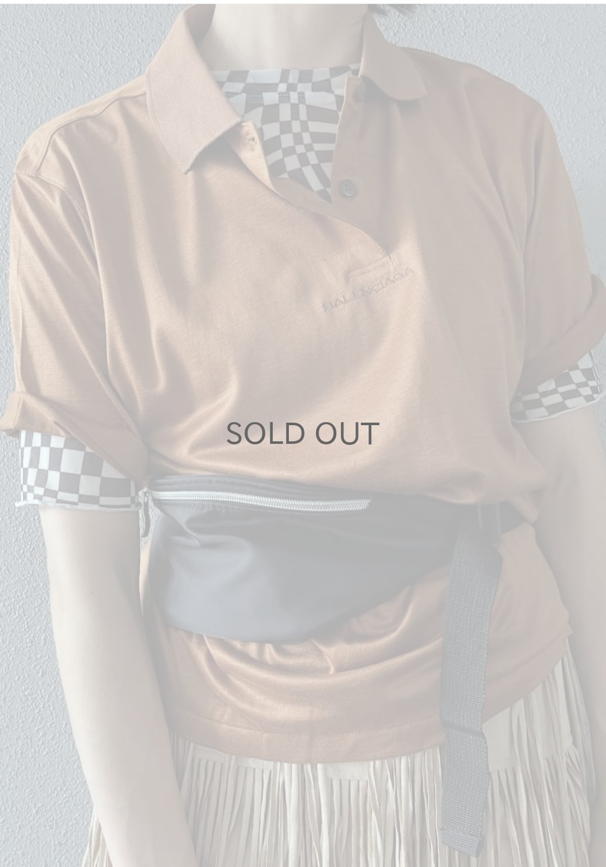 画像12: 【BALENCIAGA】 BROWN LUSTER COLOR LOGO EMBROIDERY DESIGN S/S POLO SHIRT / Ladies M (12)