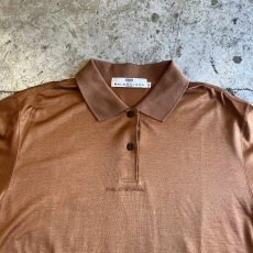 画像7: 【BALENCIAGA】 BROWN LUSTER COLOR LOGO EMBROIDERY DESIGN S/S POLO SHIRT / Ladies M (7)