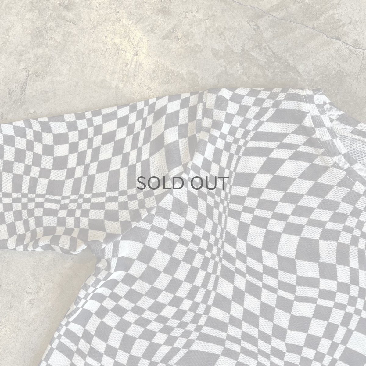 画像9: MONOCHROME CHECKER PATTERN TULLE S/S TOPS / Ladies M (9)
