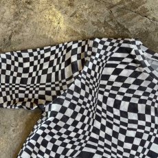 画像9: MONOCHROME CHECKER PATTERN TULLE S/S TOPS / Ladies M (9)