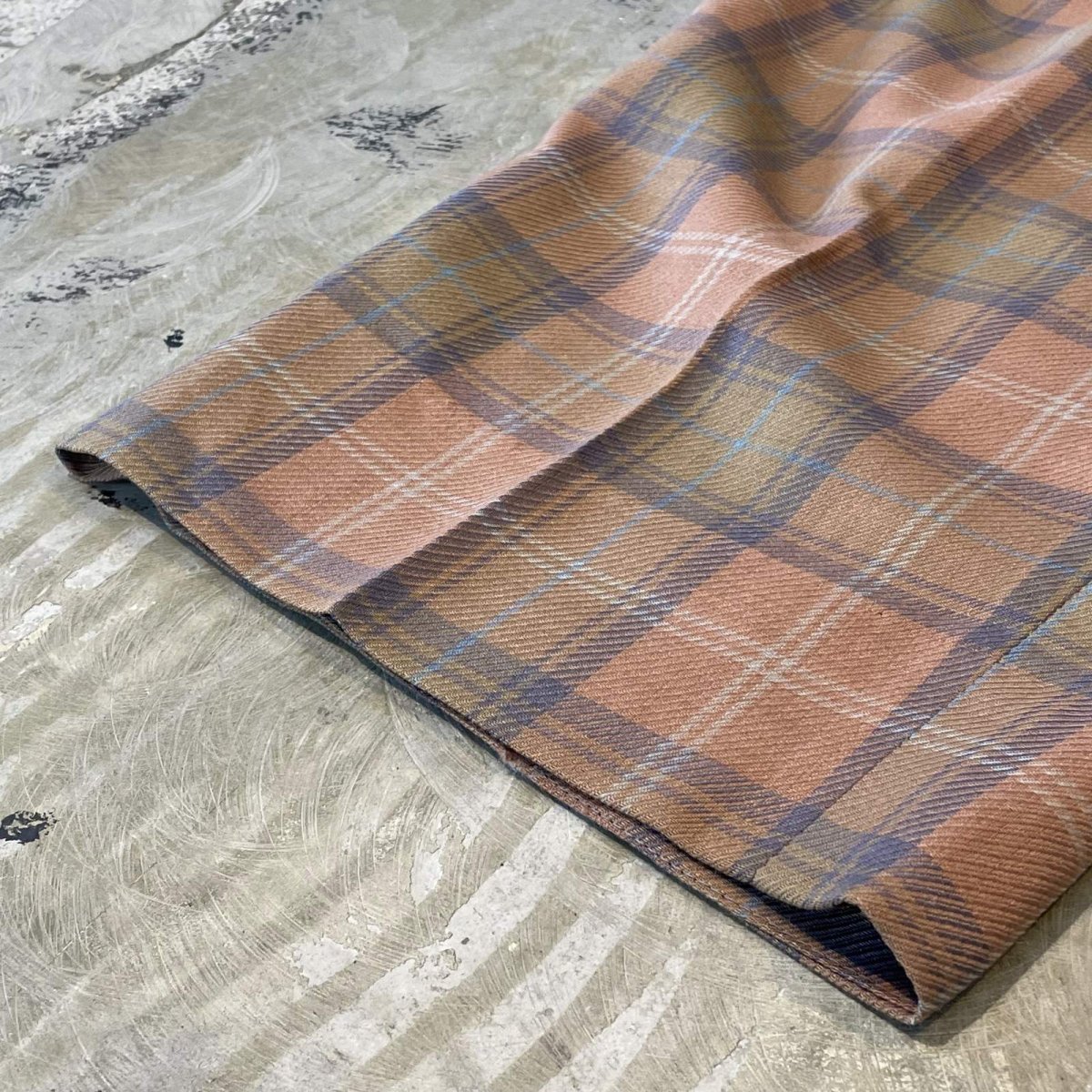 画像8: ALL OVER CHECK PATTERN WIDE SILHOUETTE SLACKS / W31 (8)