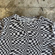 画像8: MONOCHROME CHECKER PATTERN TULLE S/S TOPS / Ladies M (8)