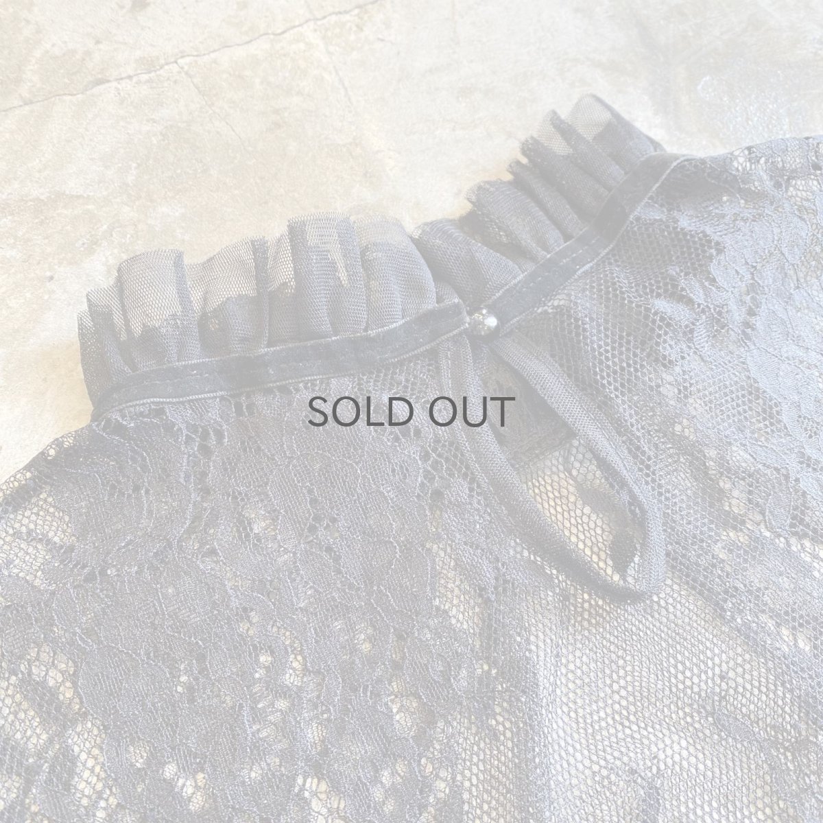 画像10: FLORAL PATTERN MESH LACE DESIGN BLOUSE / Ladies M (10)