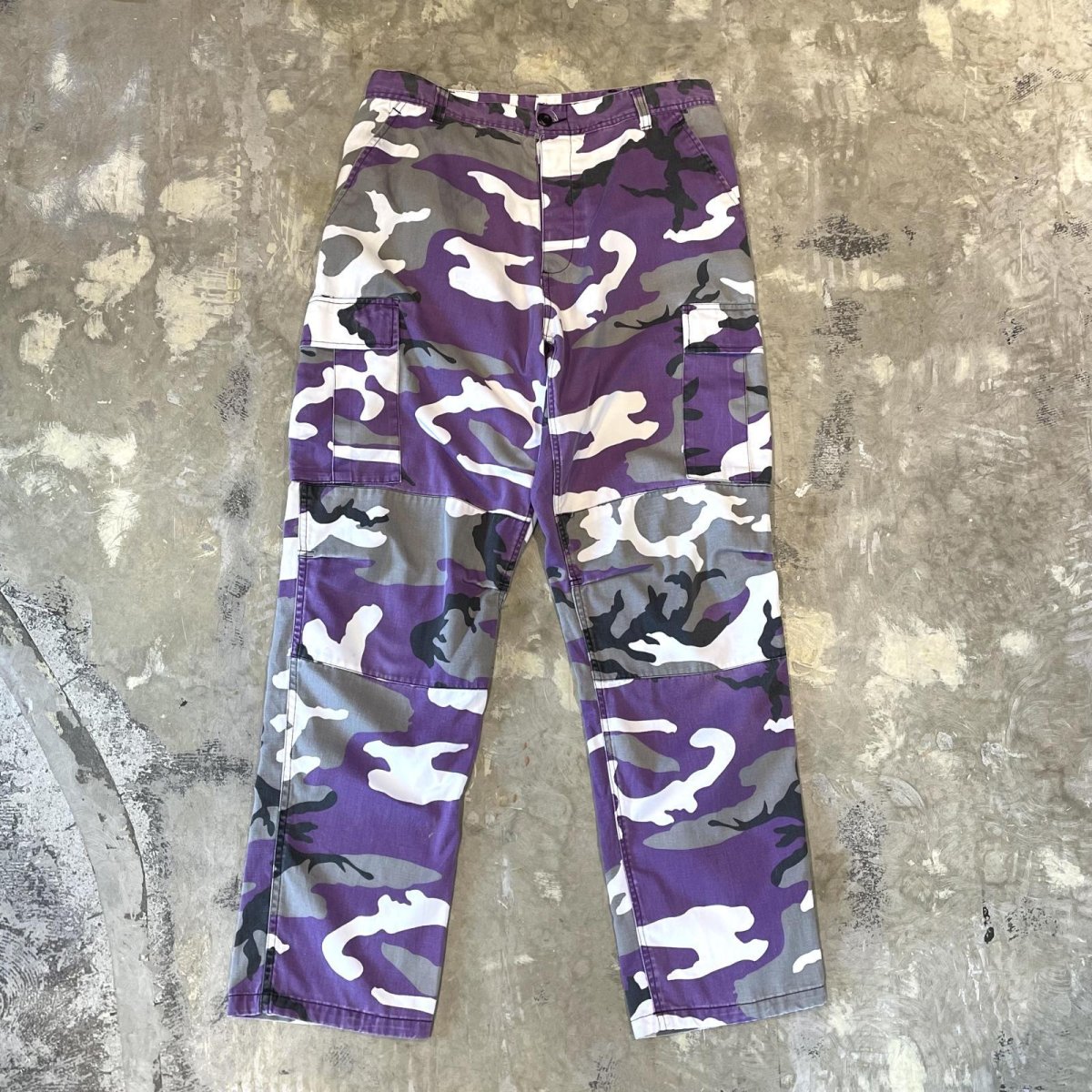 画像1: PURPLE MIX CAMOUFLAGE PATTERN CARGO PANTS / W30~W34 (1)