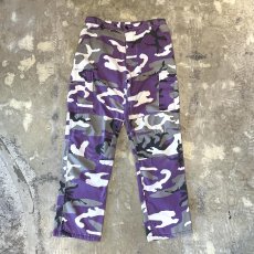 画像1: PURPLE MIX CAMOUFLAGE PATTERN CARGO PANTS / W30~W34 (1)