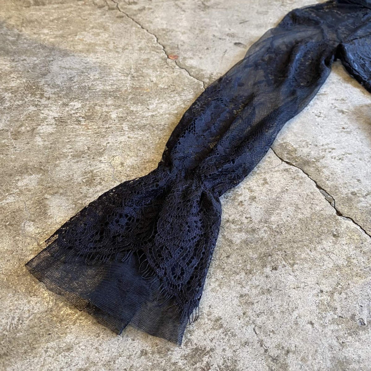 画像6: FLORAL PATTERN MESH LACE DESIGN BLOUSE / Ladies M (6)