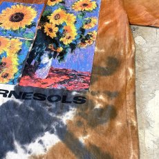 画像6: "CLAUDE MONET" SUNFLOWER PRINTED TIE DYE S/S TEE / Mens M (6)