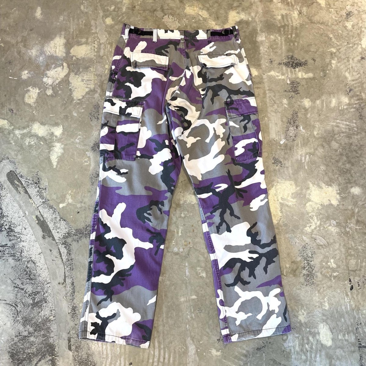 画像2: PURPLE MIX CAMOUFLAGE PATTERN CARGO PANTS / W30~W34 (2)